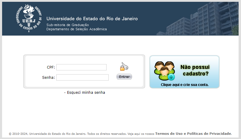 Inscrição UERJ