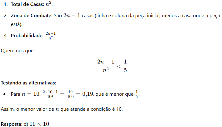 Explicação do gabarito
